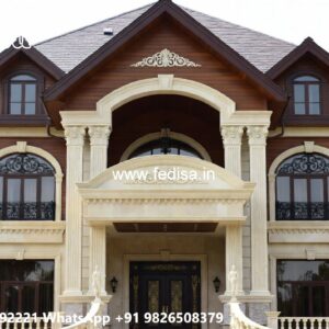 Classic Villa Front Elevation Design Home Boundary Wall Design No-4430