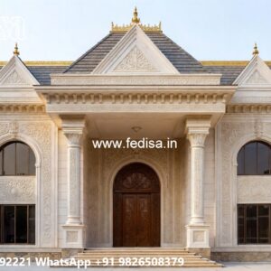 Traditional Home Facade Small Duplex House Design No-4448