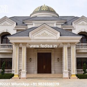 Classic Front Elevation Brick House Designs No-4450