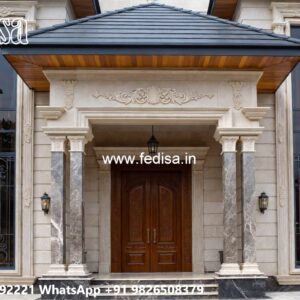 Classic House Exterior Pillar Design In Home Front No-4569