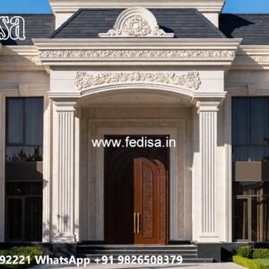 Front Yard Classic House Two Bedroom House Roofing Designs No-4709