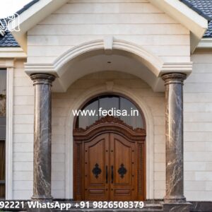 Classic Home Exterior Design Parapet Wall Design For Small House No-4763