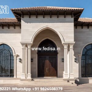 Classic Front Elevation Small Pooja Room Door Design No-4816