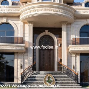 Stone Exterior Classic Home Wooden Arch Designs In Living Room No-4820
