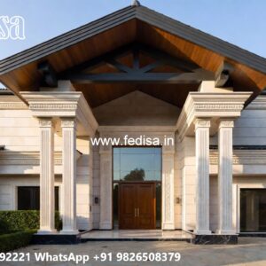 Stone Finish Home Exterior Veranda Design For Home No-4980