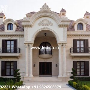 Heritage Style Villa Exterior 5bhk House Design No-5016