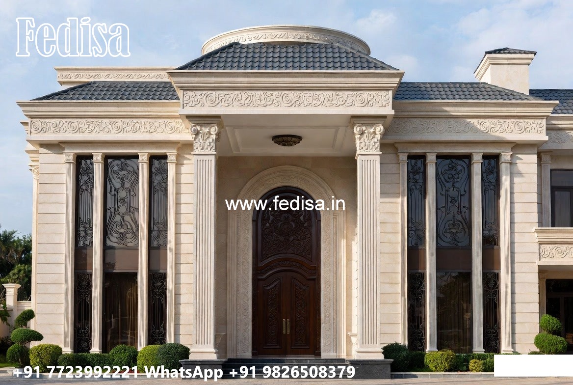 Stone Finish Villa Design Gehry House No-5018