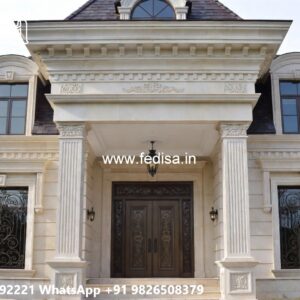 Front Yard Classic House Sloping Roof House Designs No-5075