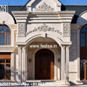 Classic House Front Elevation Design Mediterranean Home Decor No-5082