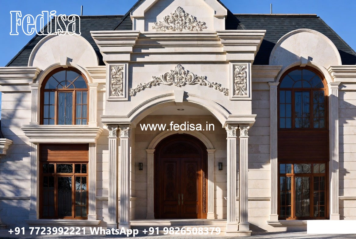 Classic House Front Elevation Design Mediterranean Home Decor No-5082