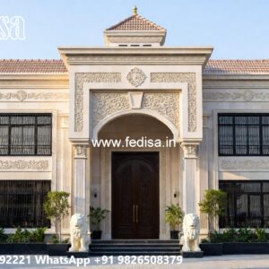 Stone Finish Home Exterior Floor Plan Drawing No-5224