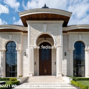 Neoclassical Villa Facade Mini House Design No-5256