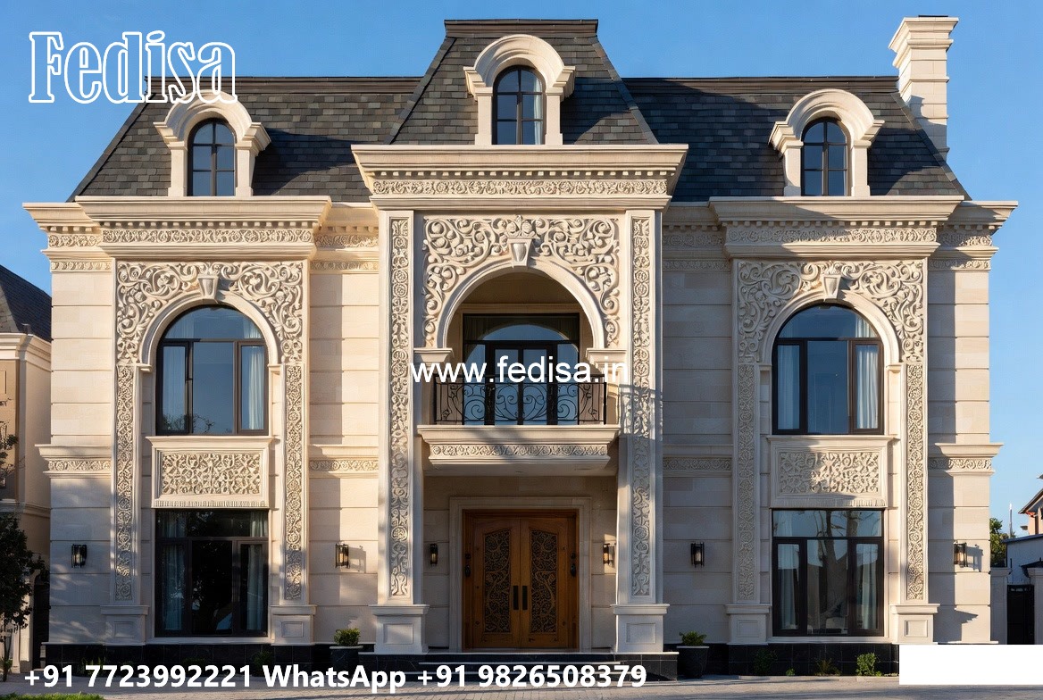 Classic Outdoor Patio Villa 2nd Floor House Design No-5276