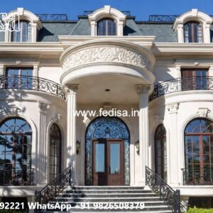 Classic Home Design With Garden House Porch Design No-5489