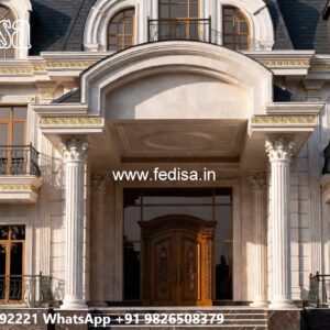 Classic Home Exterior Design Round House Design No-5495