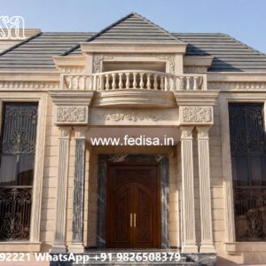 Neoclassical Villa Facade 7 Marla House Design No-5622