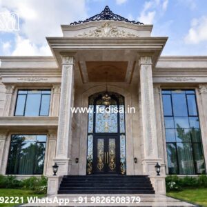 Fountain Garden Villa Modern House Facade No-5640