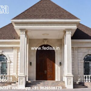 Symmetrical Home Design First Floor Front Balcony Design No-5709