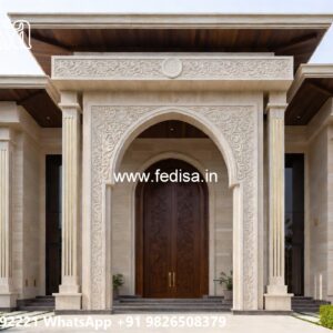 Traditional Villa Architecture House Boundary Design No-5737