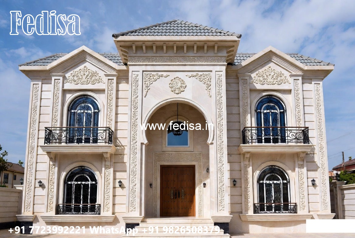 European Style Villa Parapet Wall Design For Small House No-5738