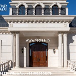 Luxury Classic Living Room 3 Storey House Design With Rooftop No-5800