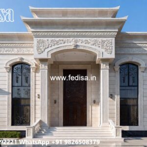 Traditional House Facade Small Flat Roof House Designs No-5828