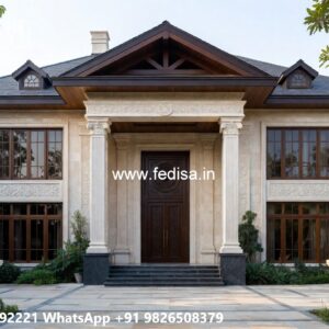 Classic Front Elevation Small House Design With Floor Plan No-5830