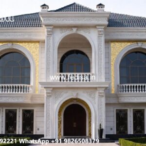 Grand Entrance Villa Design Triplex House Plans No-5867