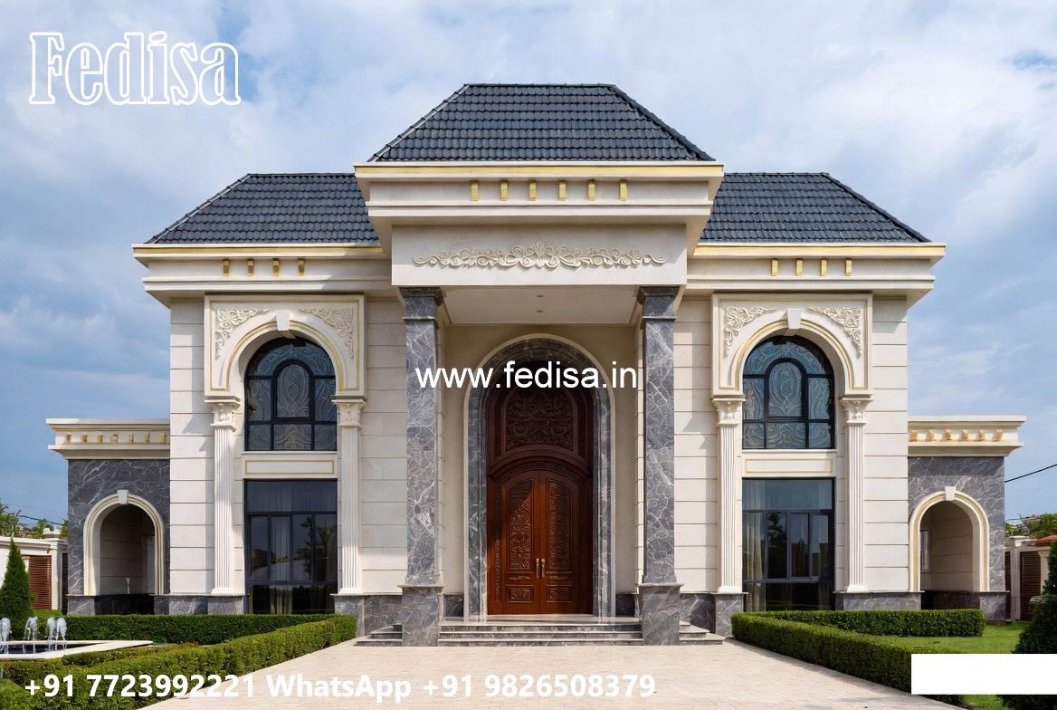 Symmetrical Villa Architecture 3 Bedroom 2 Story House Plans No-5871