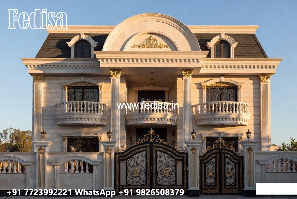 Classic Villa Exterior 2 Bedroom 1 Kitchen 1 Bathroom House Plans No-5987