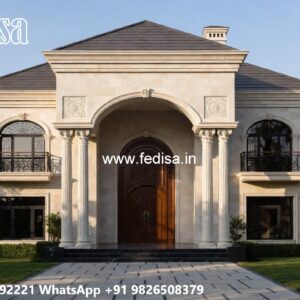 Fountain Garden Villa Simple Duplex House Design No-6006