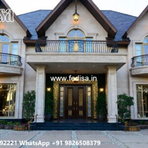 Classic Front Elevation 4 Bedroom Duplex House Plans No-6036