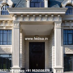 Classic Home Exterior Design Shaped 4 Bedroom House Plans No-6105