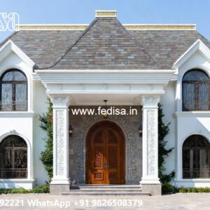 Heritage Style Villa Exterior Small House With Second Floor Design No-6236