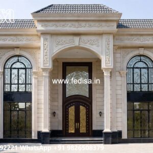 Neoclassical Villa Facade Albester House Design No-6354