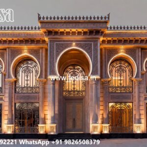 Grand Entrance Villa Design Fancy House Design No-6355