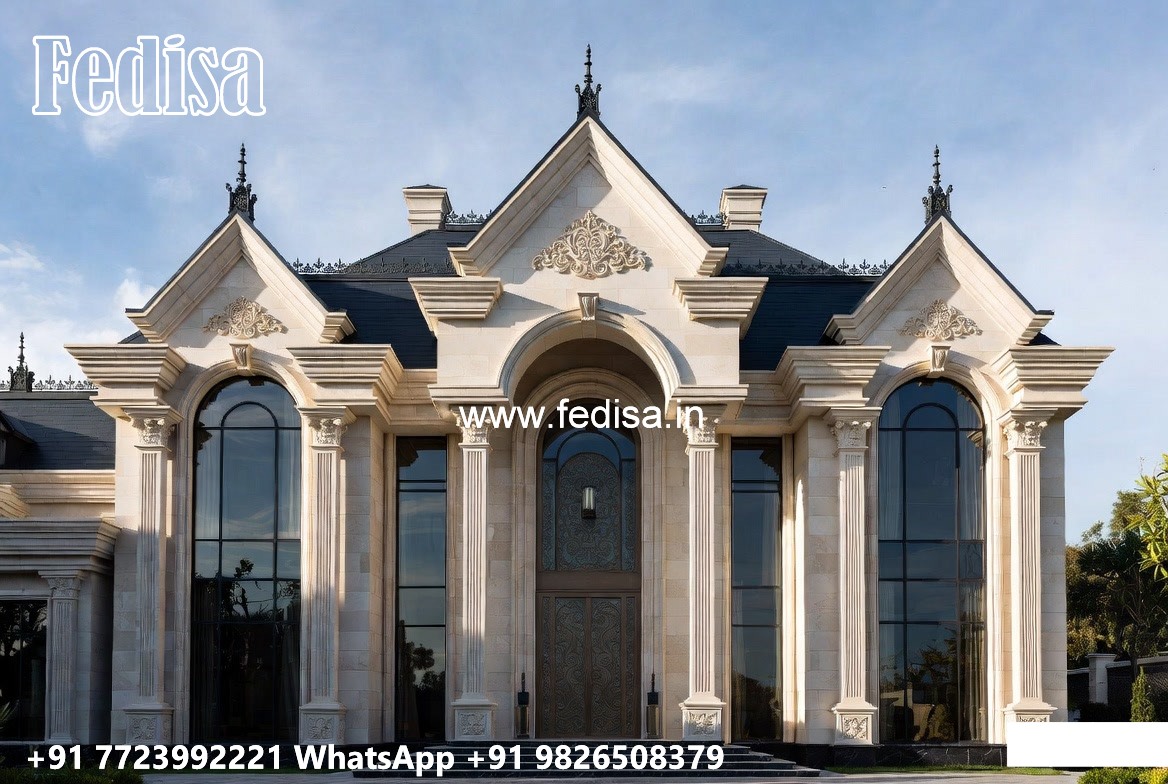 Classic House Front Elevation Design Low Budget Modern 3 Bedroom House Design No-6424