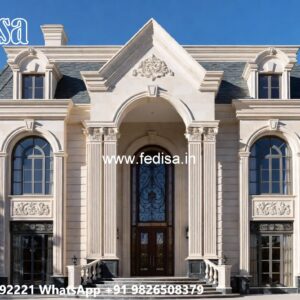 Neoclassical Villa Facade 3 Bhk House Plan No-6476
