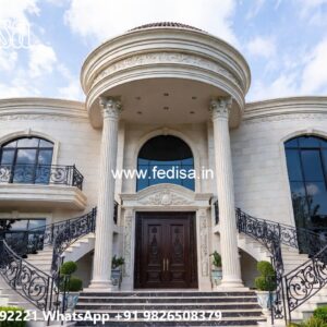 Grand Entrance Villa Design Small Farmhouse Plans No-6477