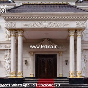 Luxury Front Elevation Villa House Plans With Basement No-6479