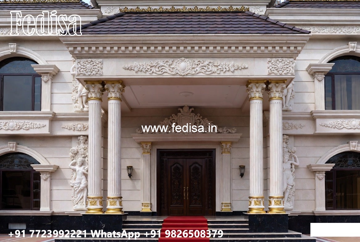Luxury Front Elevation Villa House Plans With Basement No-6479