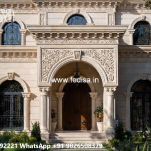 Marble Flooring Villa Design French Country House Plans No-6489