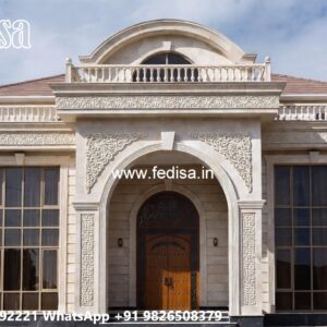 House With Columns Exterior Simple House Drawing Design No-6526