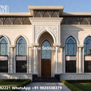 Brick Classic Home Single Floor House Design In Village No-6565
