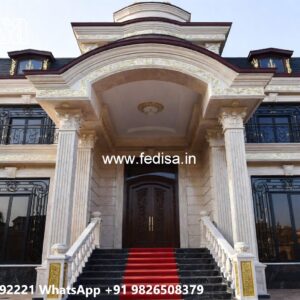 Stone Finish Home Exterior 3000 Sq Ft House No-6566