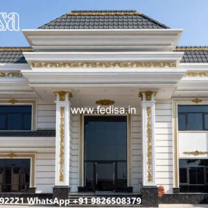 Classic Outdoor Patio Villa House Design With Floor Plan No-6618