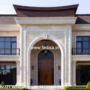 Stone Finish Home Exterior Modern Two Bedroom House Plans No-6688