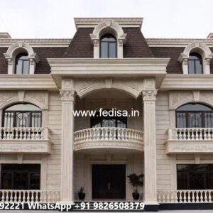 Front Yard Classic Home New House Design In Village No-6699