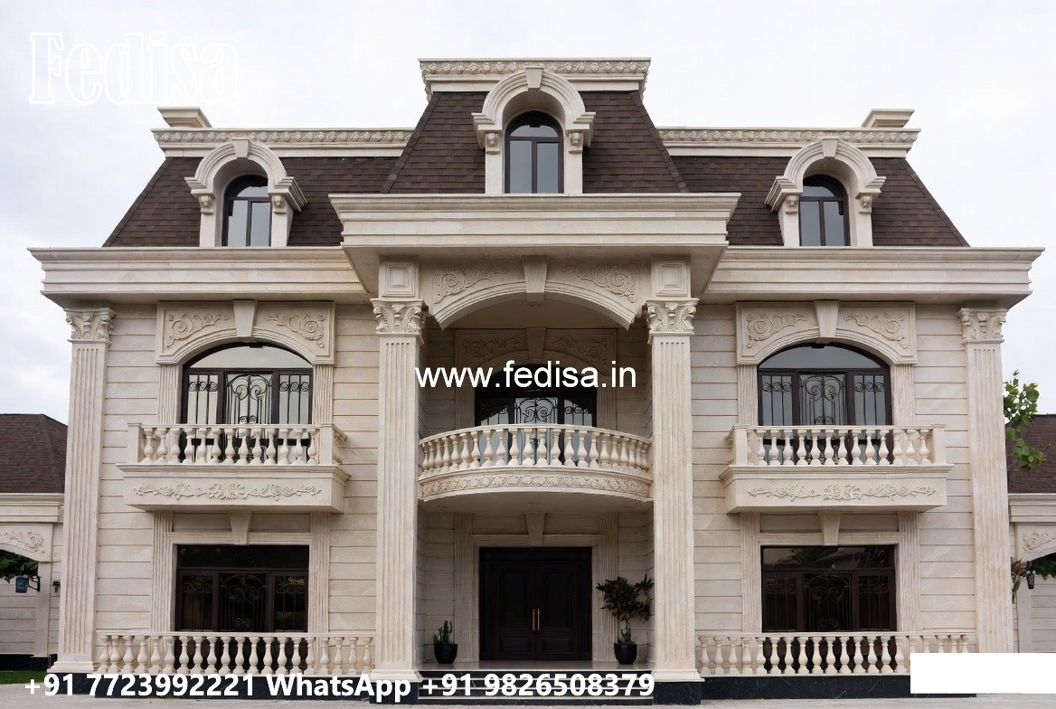 Front Yard Classic Home New House Design In Village No-6699