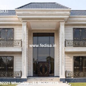 Neoclassical Villa Facade Cheap Two Story House Plans No-6720